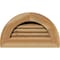 Ekena Millwork Half Round Gable Vent Functional Western Red Cedar Gable Vent w/1" x 4" Flat Trim Frame, 18"W x 09"H GVWHR18X0901RFUWR - alternate 1